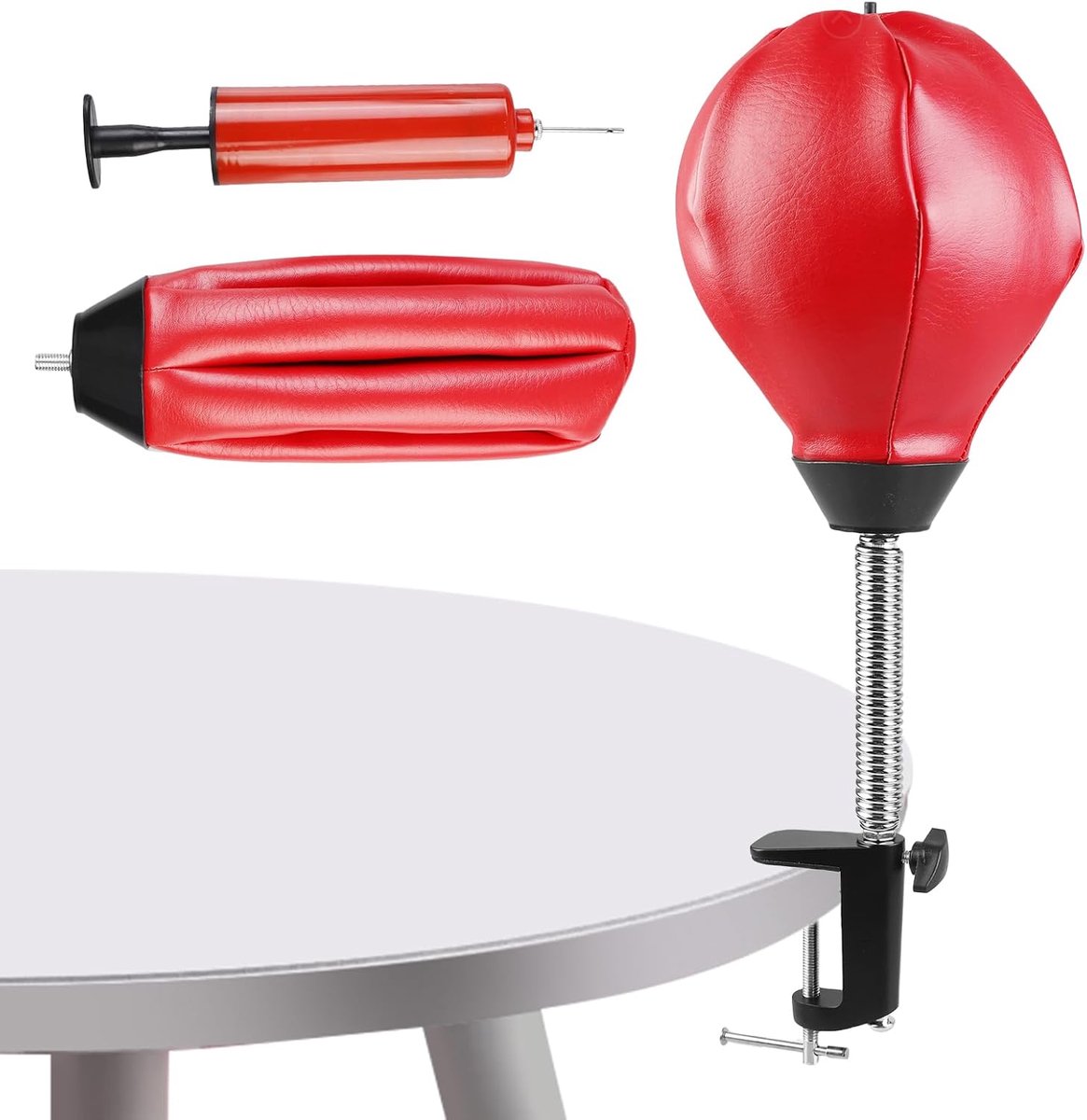 Bureau Bokszak met Klem - Mini Stressverlichting - Inclusief Luchtpomp - Perfect voor Thuis of Op Kantoor - ShopVlot