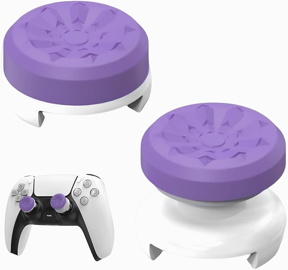 Controller handgrepen met joystick afdekkingen - paars siliconen - antislip ontwerp - verhoogde precisie - ShopVlot