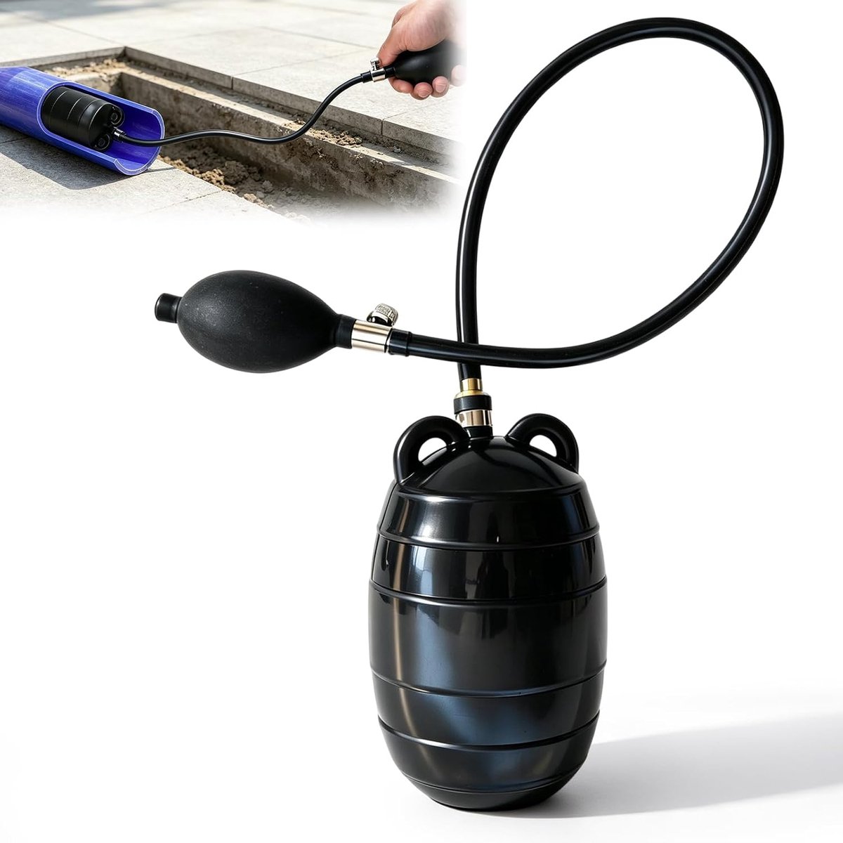 Buisstop rubber afsluitblaas met pomp