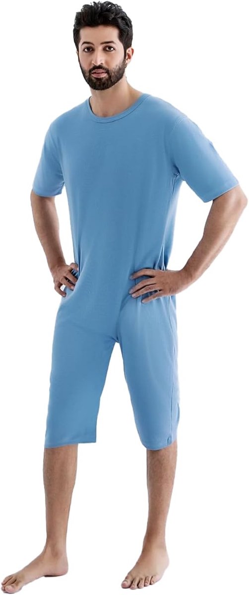 Hansop met been- & rugrits| Hemd | Pyjama | Korte mouwen | Plukpak | Maat L