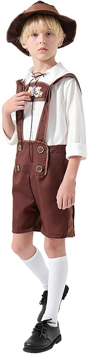 Chinobroek voor jongens, kinderen, rechte pasvorm, katoen, stretch, school, uniform, casual, chic, casual, junior, kleding, beige, A33