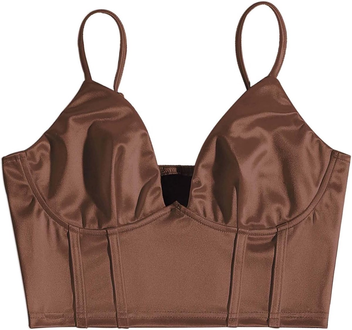 Satijnen vest voor dames, effen, getailleerde pasvorm, verstelbare riem, kort, halterkraag