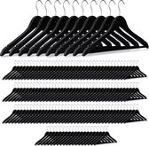 Relaxdays 150x kledinghanger hout - broekhanger - klerenhanger - draaibare haak - zwart