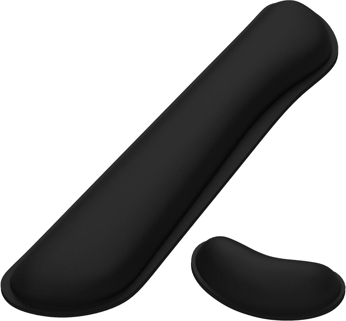 Vergroot Toetsenbord Polssteun, Geheugen Schuim Pols Kussen voor Bureau Ondersteuning, Schattig Typen Pijnverlichting Toetsenbord Muis Pad Rustset met Anti-Slip Basis voor Gaming Laptop