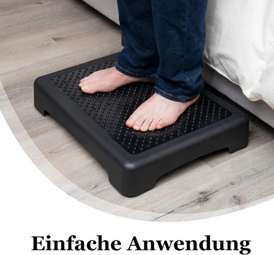 Antislip half-stap, instaphulp trapkruk, trapkruk treeplank, draagbare stapsteun traptrede, draagkracht tot 200 kg, voor gebruik op trappen en in douchecabines, zwart — afbeelding 4
