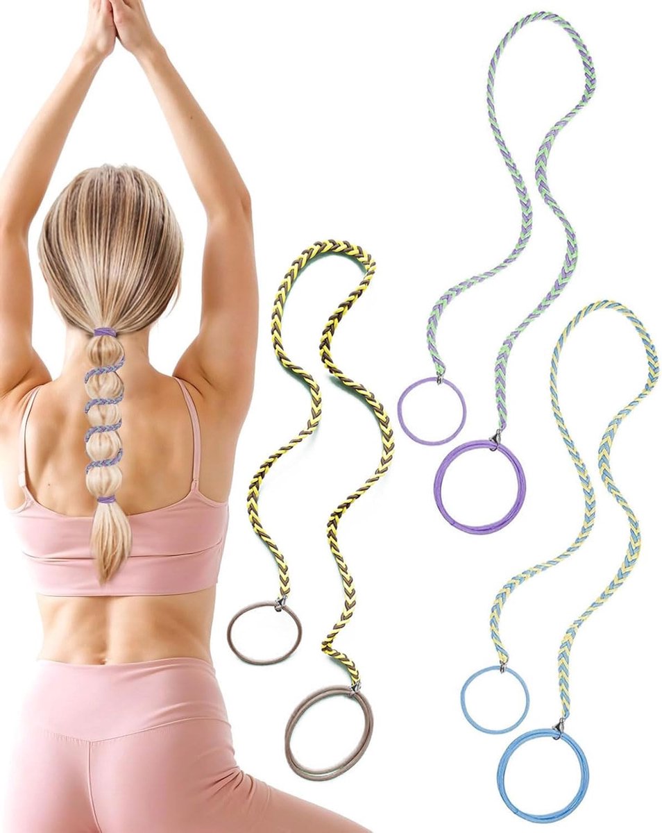Ponytail spiral binding - elastisch gevlochten haarstrikken - geen schade - perfect voor gym en zwemmen - ShopVlot
