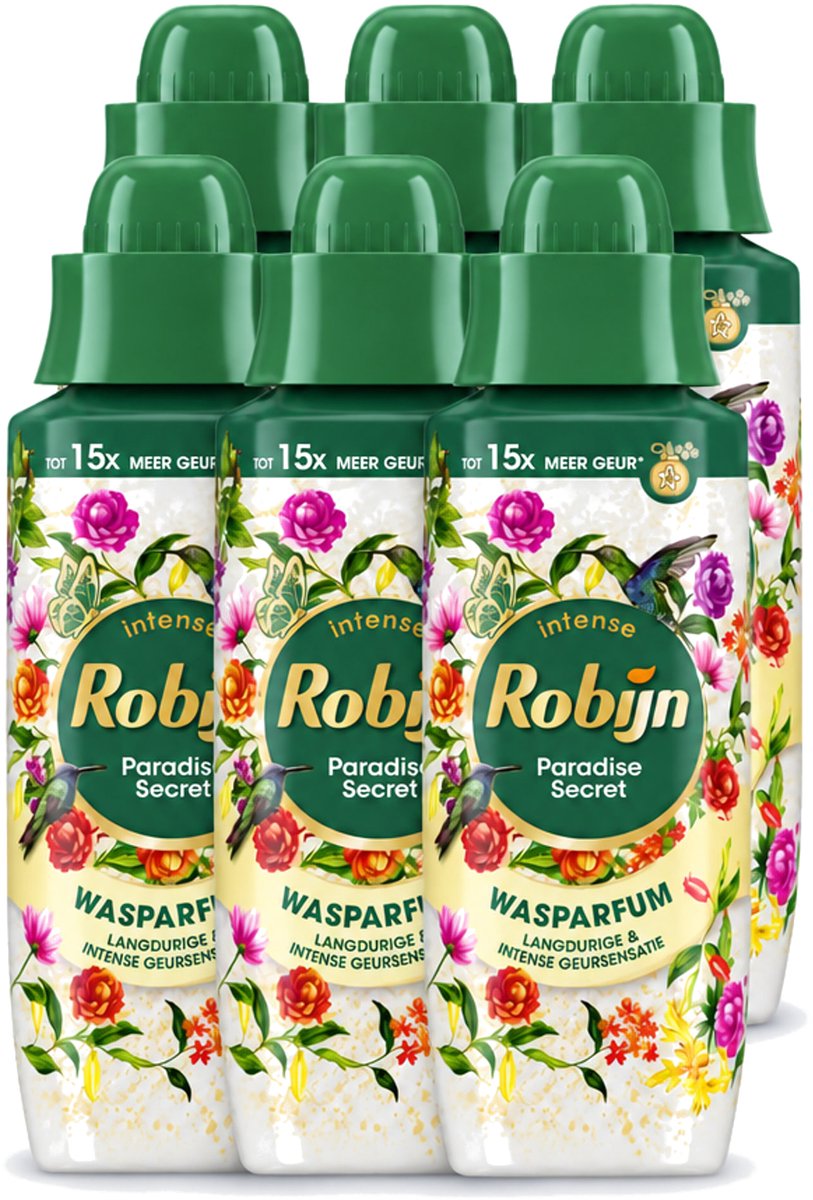 6 x Robijn – Wasparfum – Paradise Secret – 342 ml - Voordeelverpakking - 6 stuks