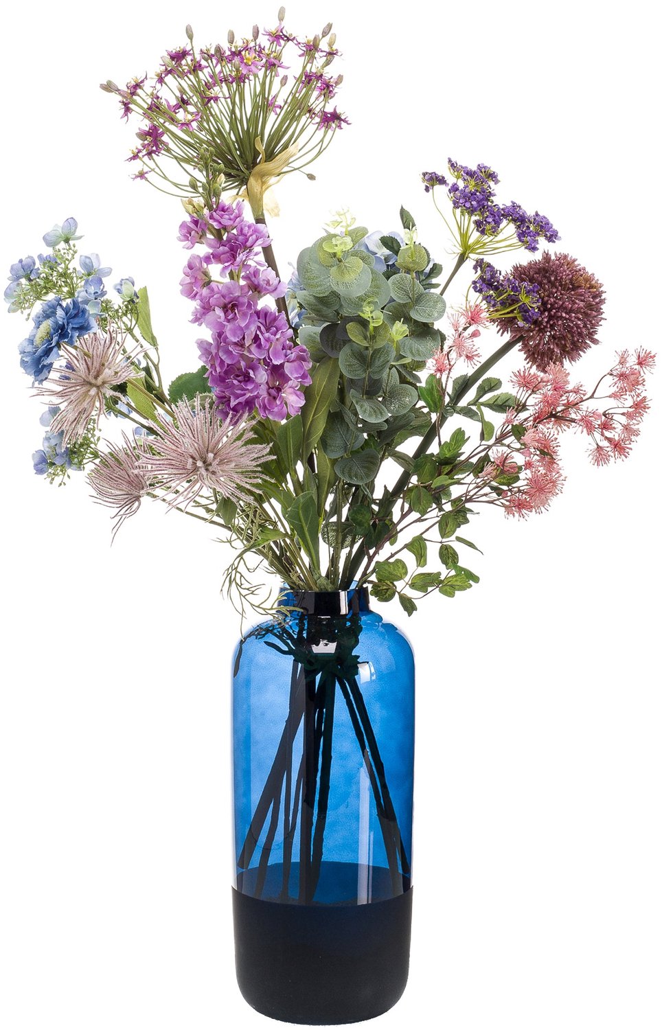 Emerald Boeket XL Power of Pastels - 90cm hoog - Paars - 10 stelen - Kunstboeket - Zijde boeket