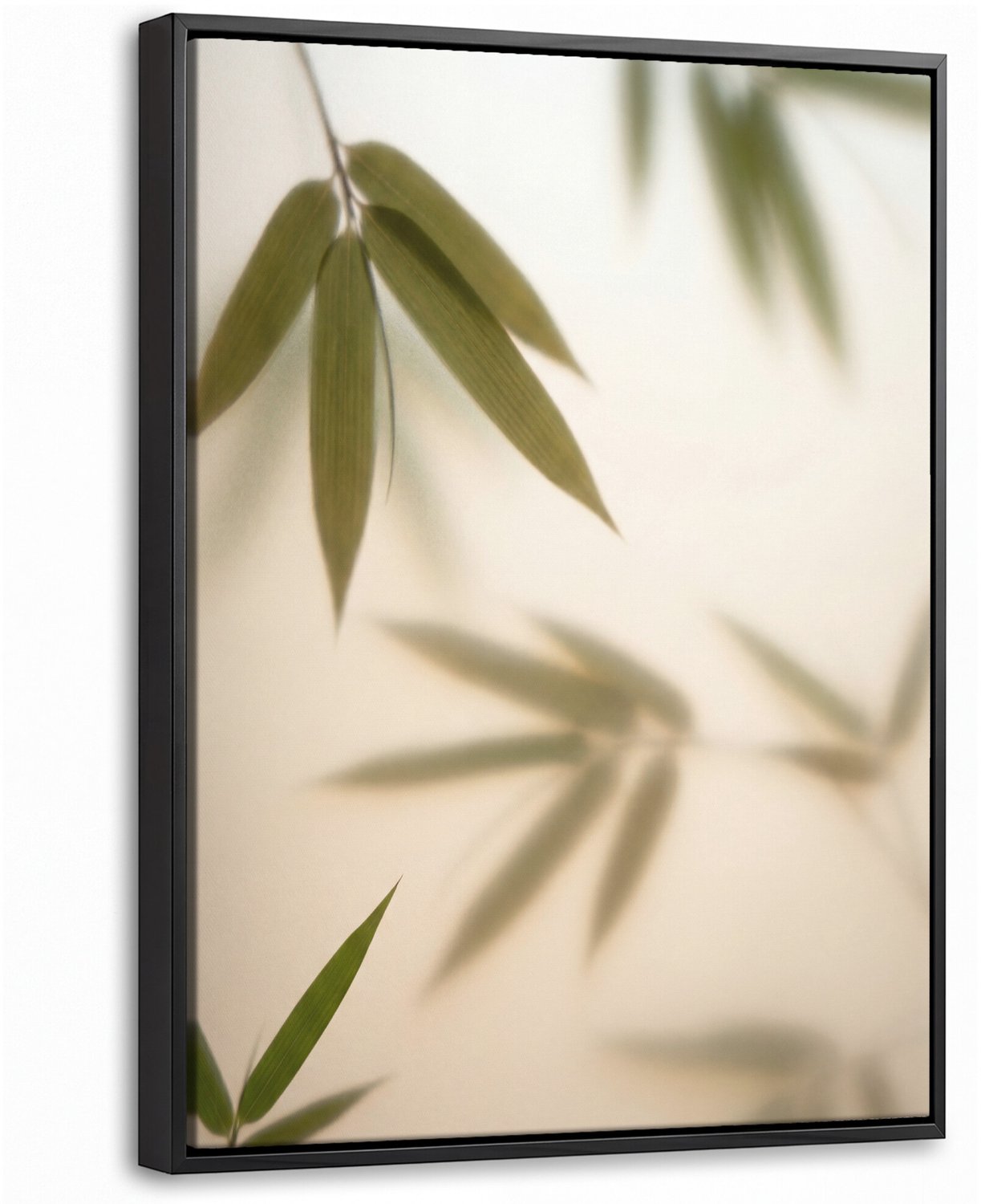 Canvas Schilderij met Baklijst - Planten - Bladeren - Natuur - Groen