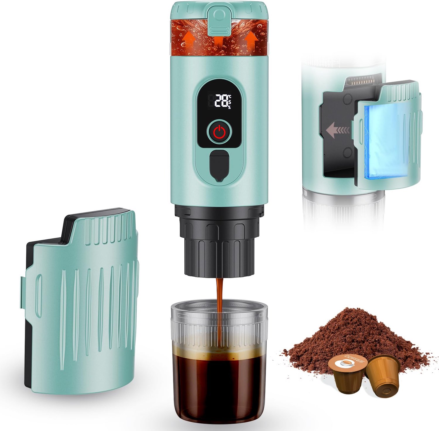 Draagbare Espresso Machine met 20 Bar Druk