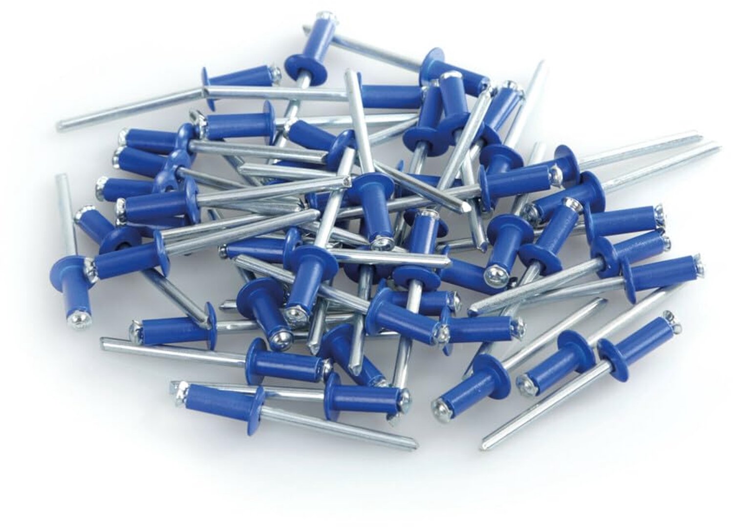 Set van 50 Aluminium Blindnieten voor Kentekenhouder - Blauw