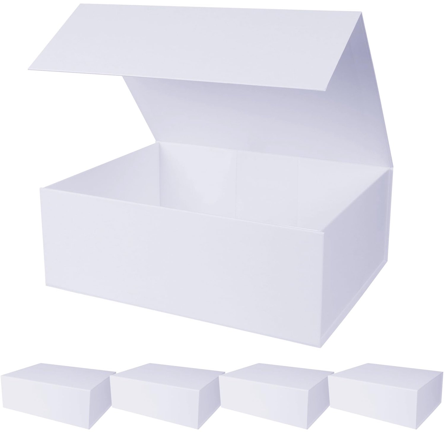 Set van 5 Magnetische Cadeau Dozen met Deksel, Wit