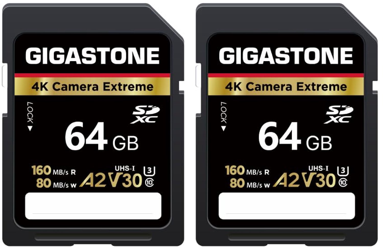 64GB SDXC Geheugenkaarten 2-Pack voor 4K Video