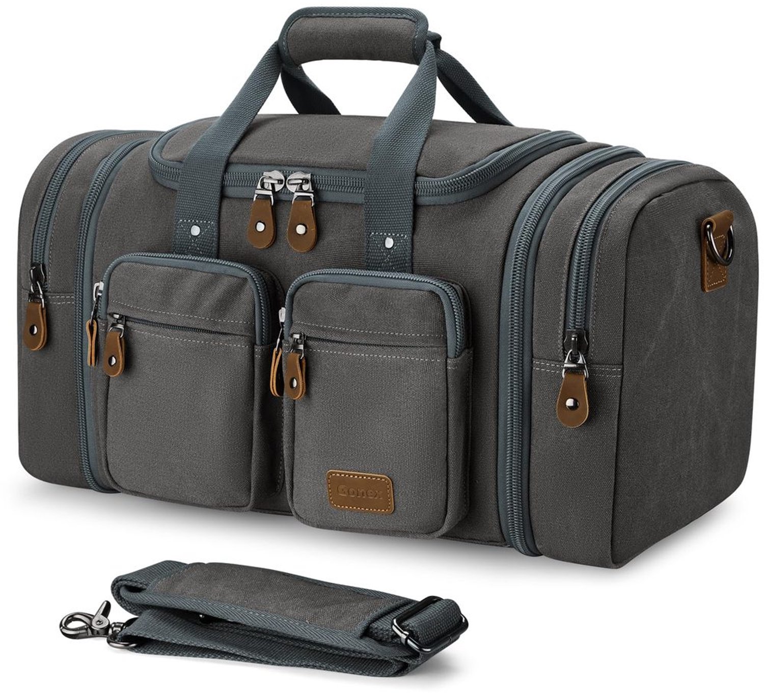 Waterdichte Canvas Duffel Bag, 50L Expandable