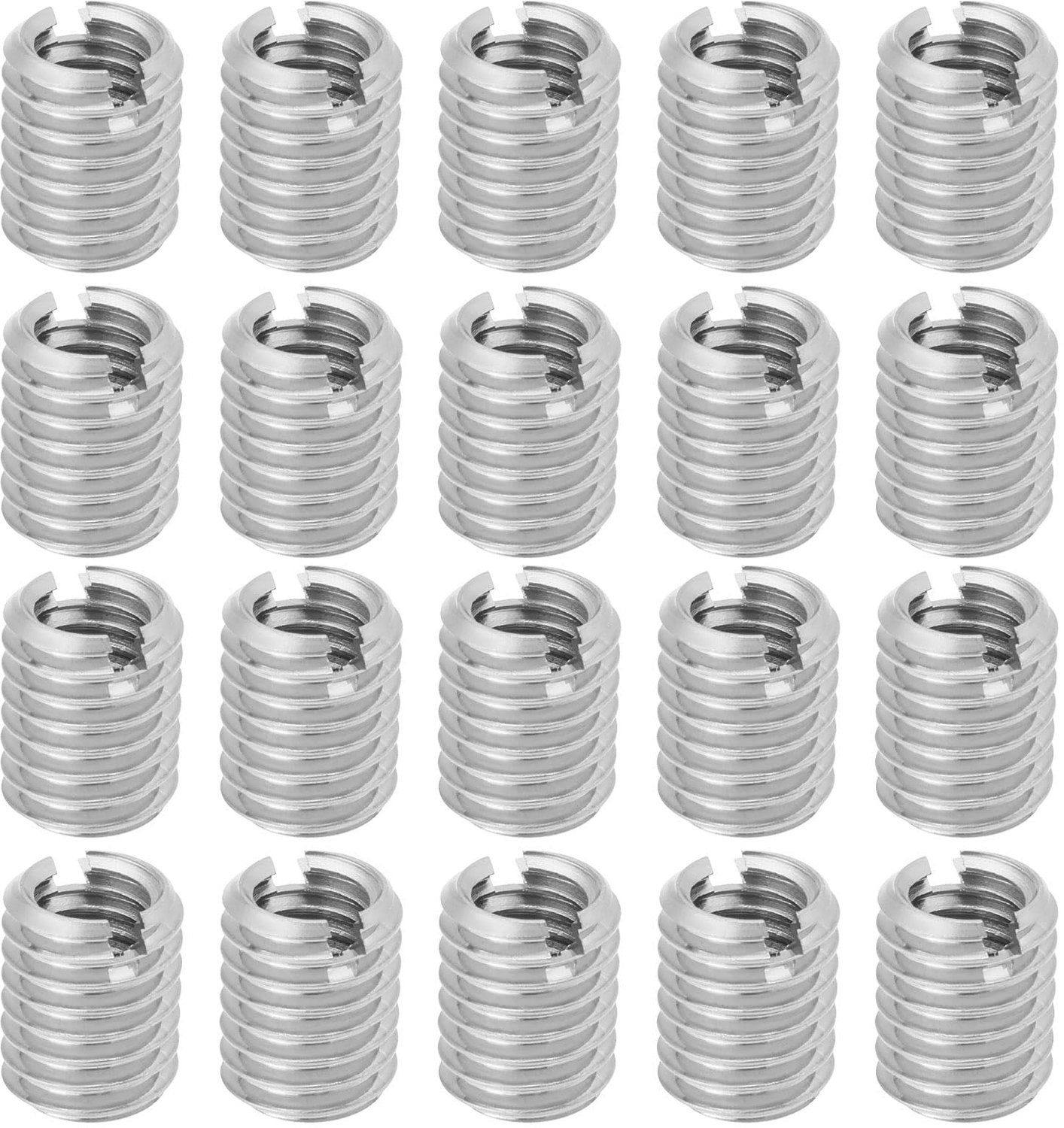 Schroefdraad Reparatie - M8 naar M6 Adapter - Roestvrij staal - M8 x 1.25 en M6 x 1.0 - Draadreparatie - 20 Stuks - Voor diverse toepassi...