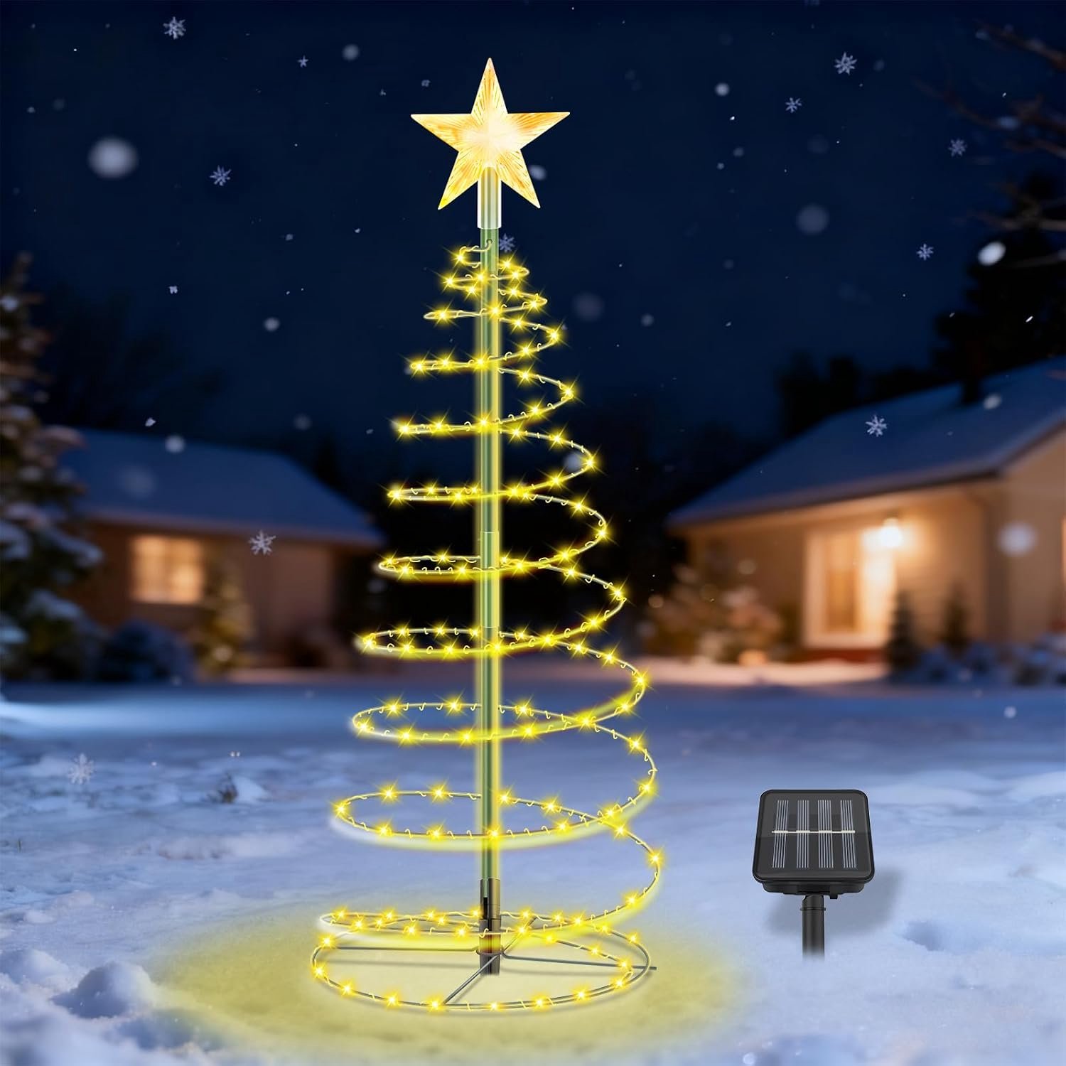 LED-kerstboomverlichting op zonne-energie - Solar-kerstverlichting buiten - kerst verlichting voor buiten - Warme LED-tuinsteker - voor binnenplaatsen- gazons en kerstdecoratie. - 50cm