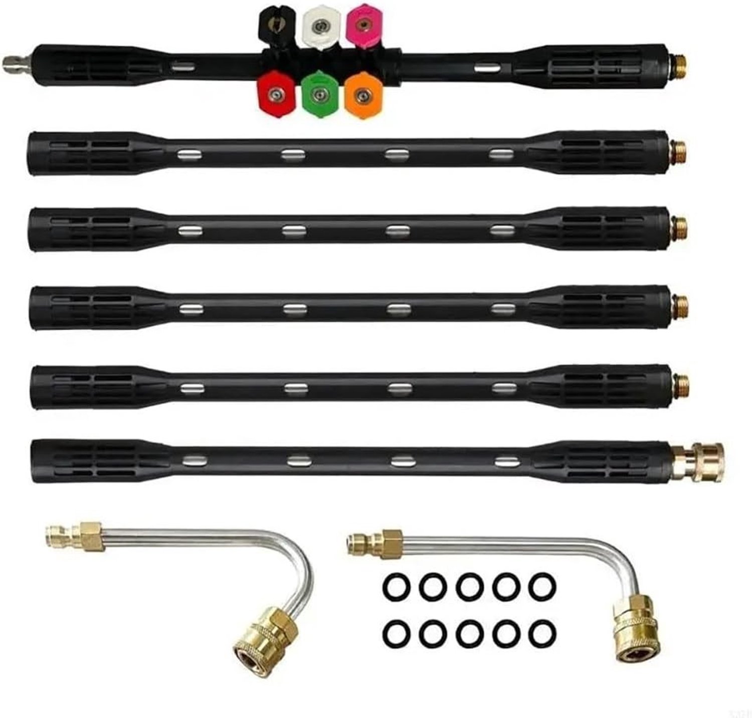 Hogedrukreiniger verlengstuk 4000 psi, spuitlans met 1/4 inch snelle aansluiting, accessoires voor het reinigen van dakgoten en moeilijk bereikbare plekken