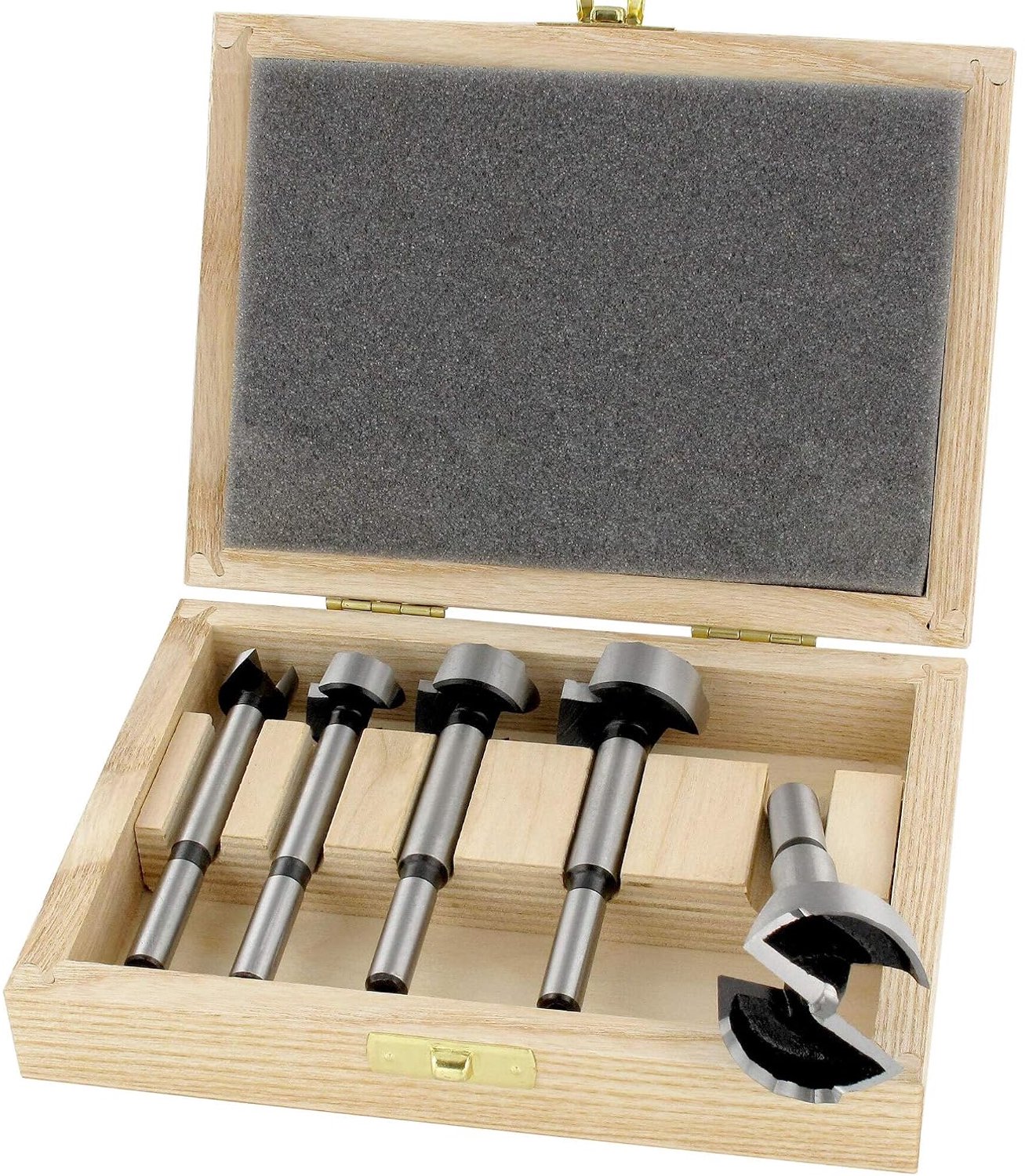 ENT 40105 Forstner Drill Bit Set 'Wave Cutter" 5-Piece Drill Gauge (D) 15-20-25-30-35 mm - ShopVlot