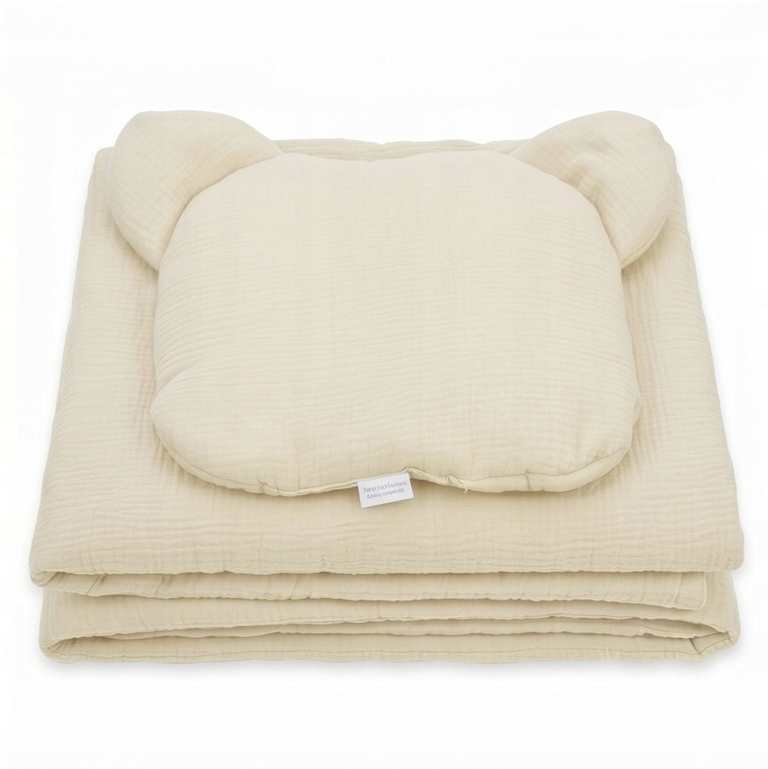 Kerstin Baby Muslin Dekentje & Kussen Set 50x75cm Premium Ivory