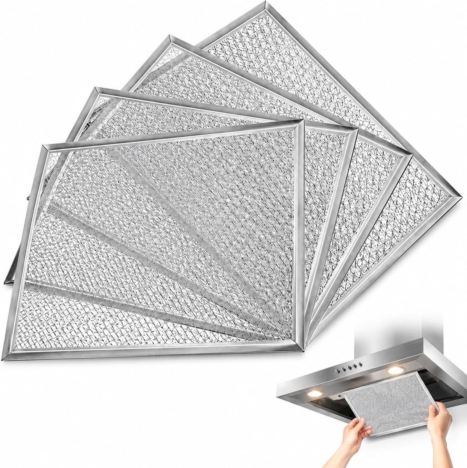 Universeel Aluminium Vetfilter voor Afzuigkap - Geschikt voor BP29 en Andere Modellen, Ideaal voor Keuken Gebruik