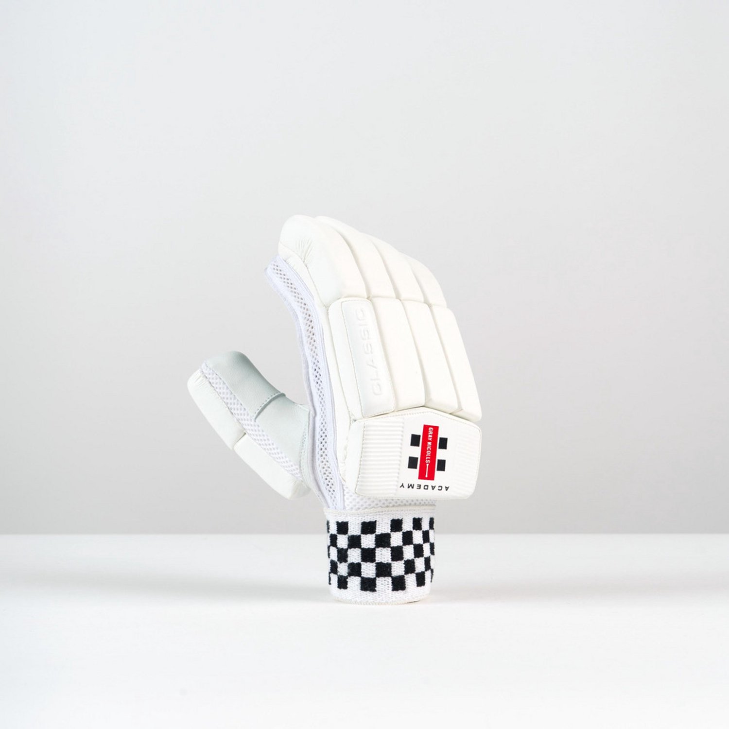 Gray-Nicolls cricket handschoen jeugd links wit sportaccessoire.