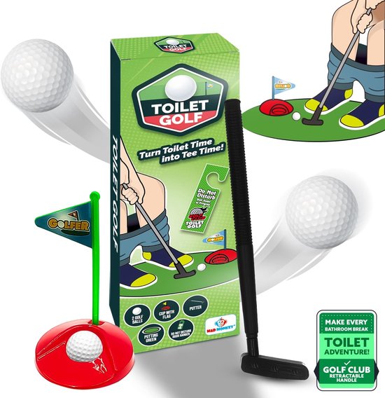 SnelShoppen - Loo Home Golf Set Mini Golf Game Silent Room - Inclusief Golf Clubs, Golf Ballen, Putting Mat, Perfect voor Thuis en Cadeau voor Golf Li van Snelshoppen — afbeelding 3
