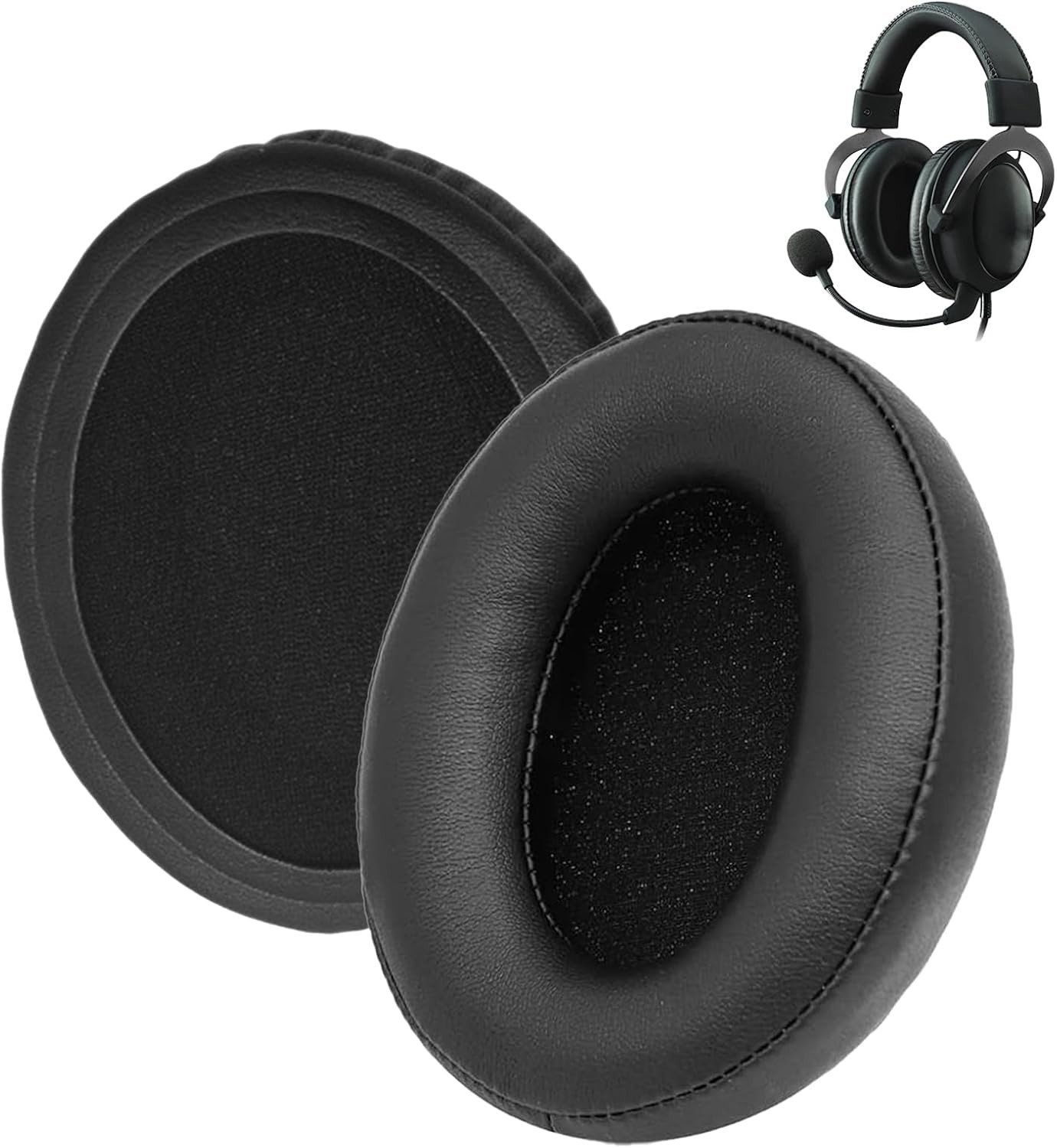 Vervangende Oorkussens voor Gaming Headsets, Geheugenfoam en PU Leer, Zwart, Compatibel met Diverse Modellen