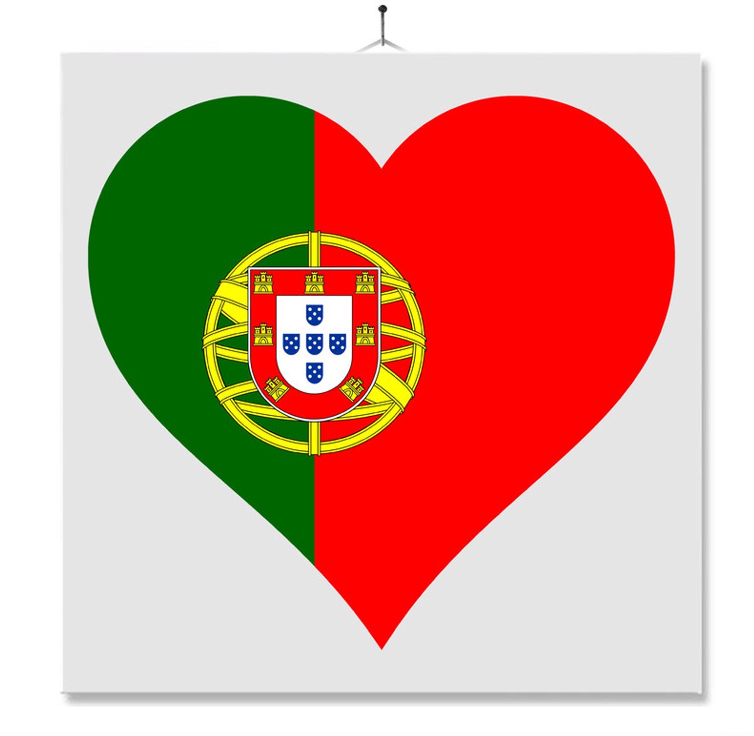 MC Living Tegel Met Opdruk | Hart | Vlag | Portugal Multi-Color