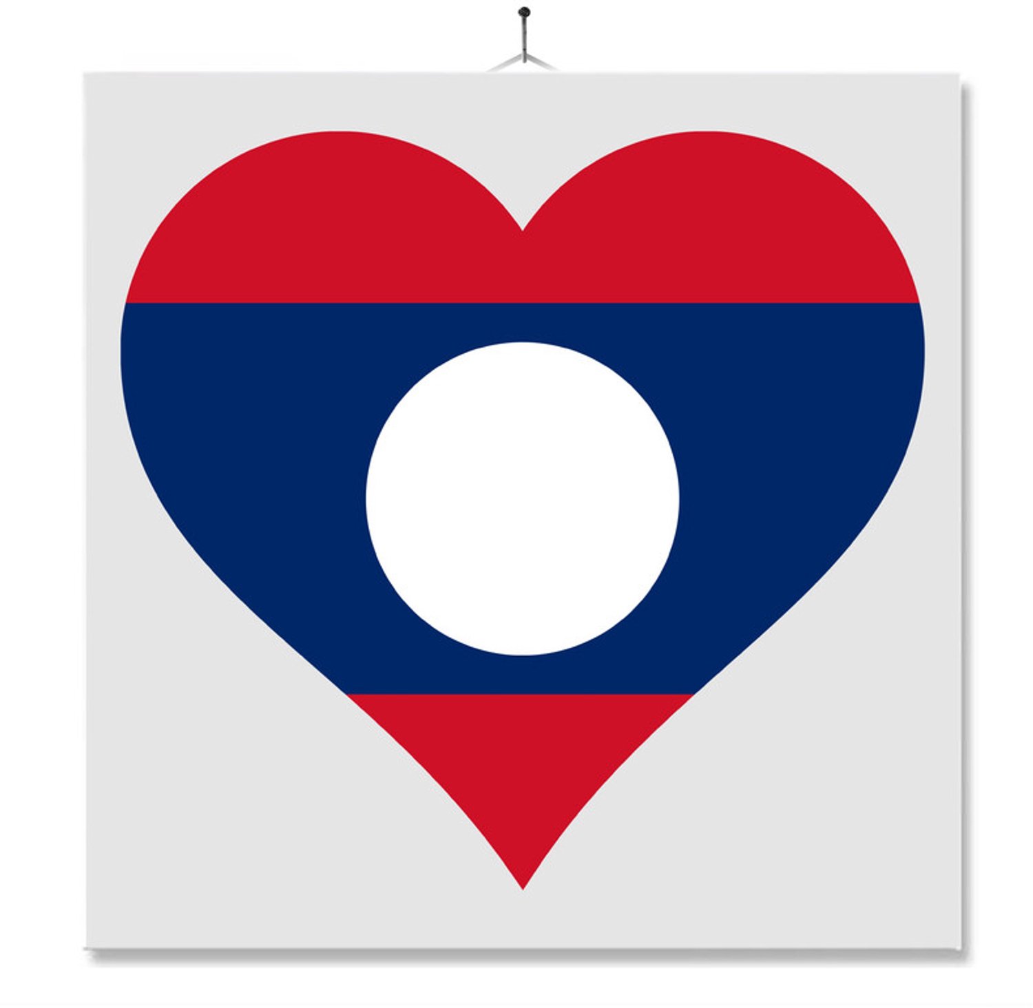 MC Living Tegel Met Opdruk | Hart | Vlag | Laos Multi-Color