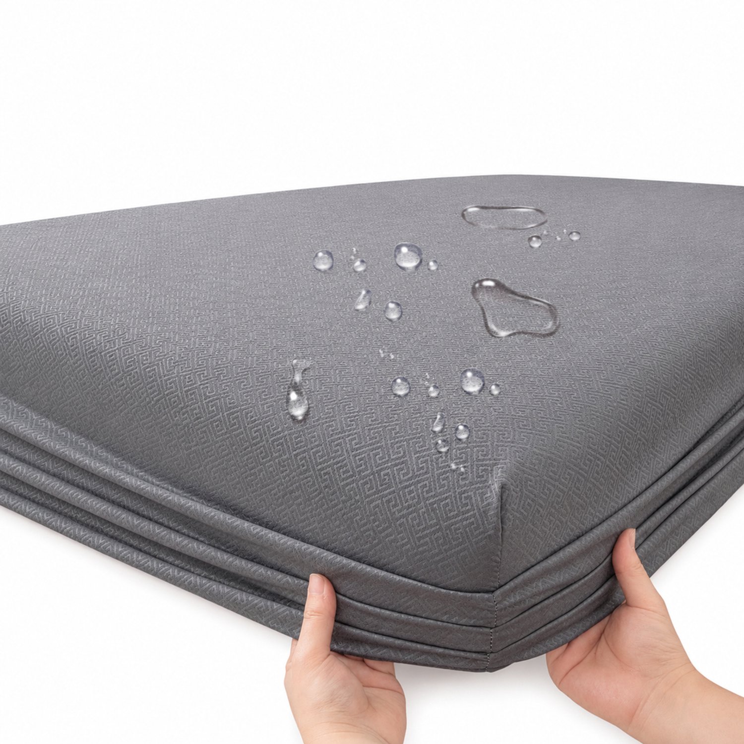 SWGOTA Waterdicht hoeslaken 150 x 200 cm - Donkergrijs - Geborstelde stof - Voor matrassen tot 30 cm hoog - 1 stuk