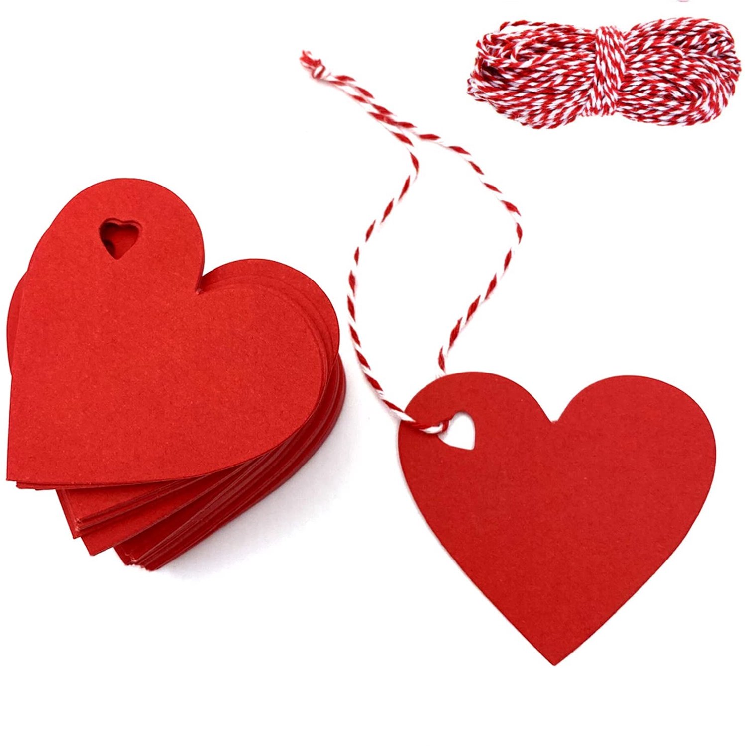 Kraft Papier Hart Hangtags met Touw voor Cadeaus