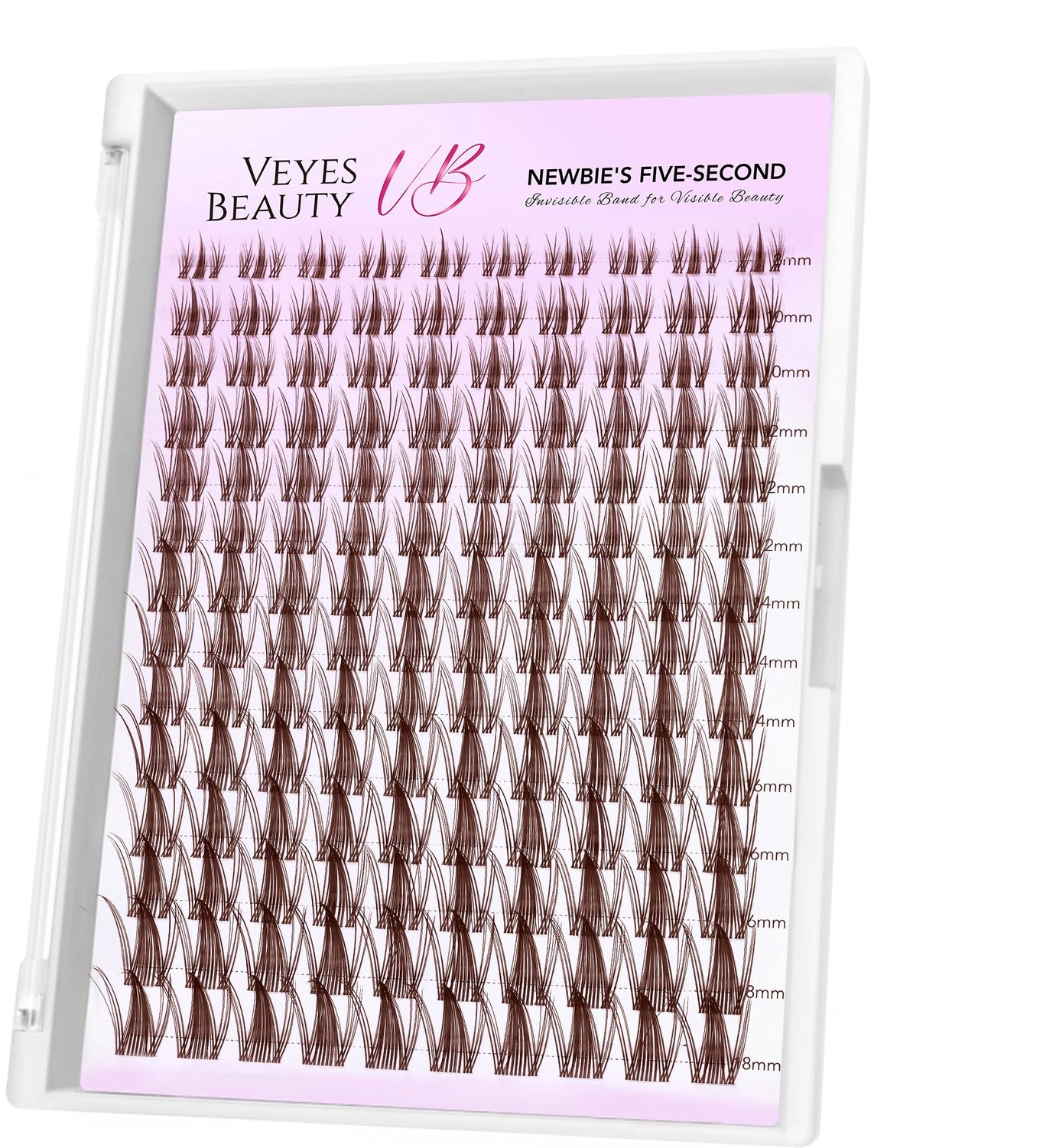 VEYESBEAUTY Bruine Individuele Wimperextensions - Fluffy Cluster DIY Wimpers