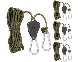 Set van 4 Reflecterende Tentlijnen met Spanner, 4m