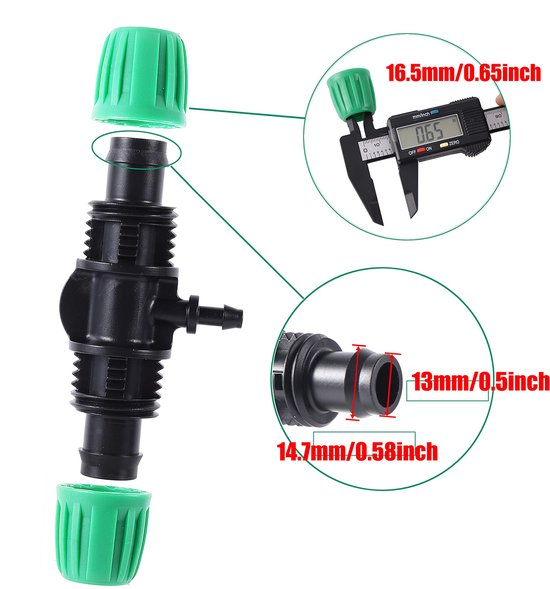 T-Stuk 10 Stuks - Hoogwaardige Kunststof - Antidrop Ontwerp - Voor Drip Hoses - Tot 45 PSI - Eenvoudige Installatie - Irrigatiefitting — afbeelding 3