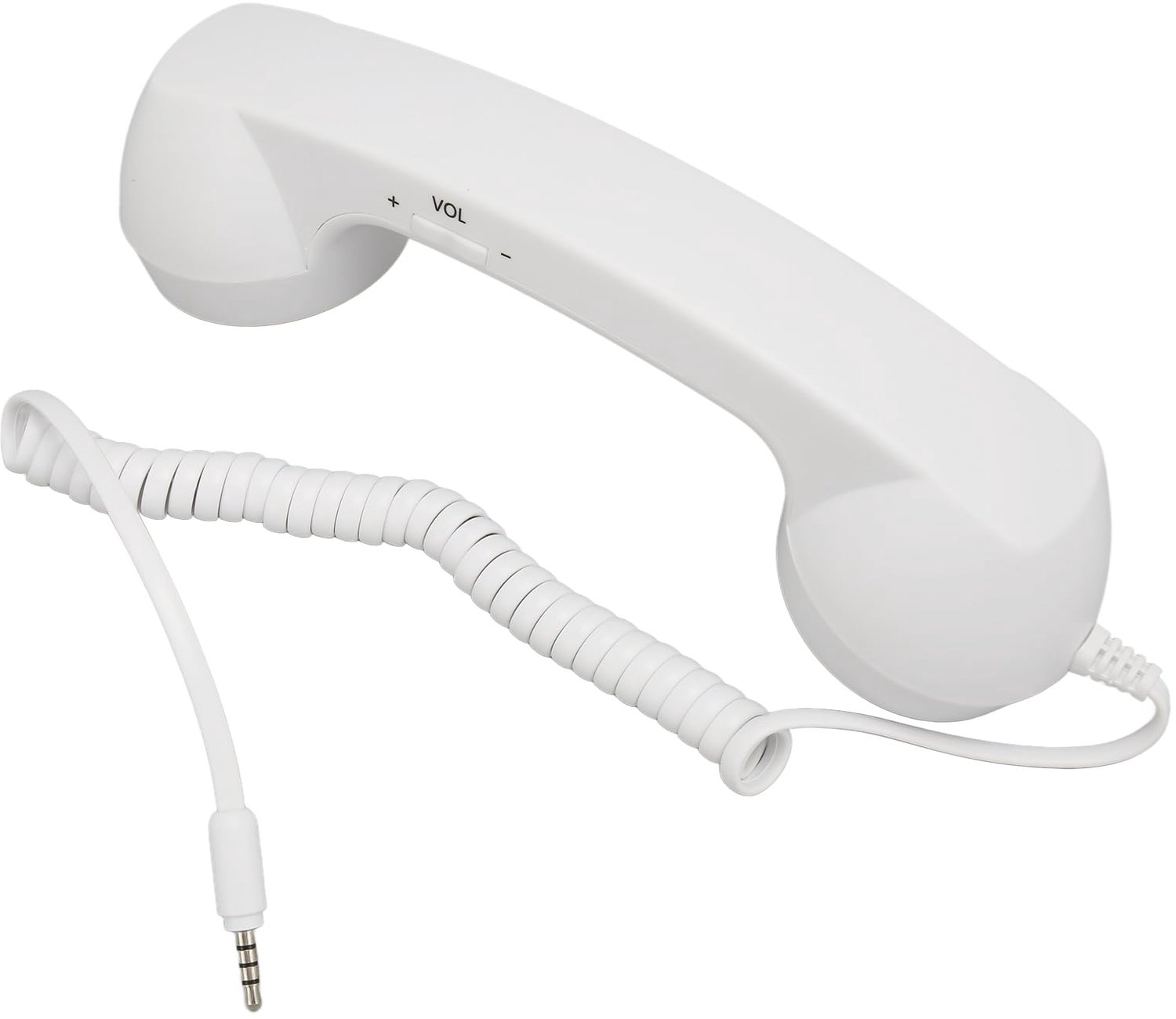 Telefoonhoorn Retro - 3,5 mm Plug - Instelbaar Volume - Één Knopbediening - 9ft Krulsnoer - Compatibel met Smartphone - Telefoonontvanger