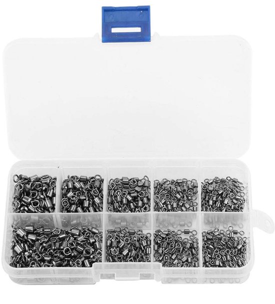 Vissen Wartels - Hoge Sterkte Roestvrij Staal - 210 stuks - Rolling Connector - Visgerei Kit - Geschikt voor Hengelaars - Compact — afbeelding 5