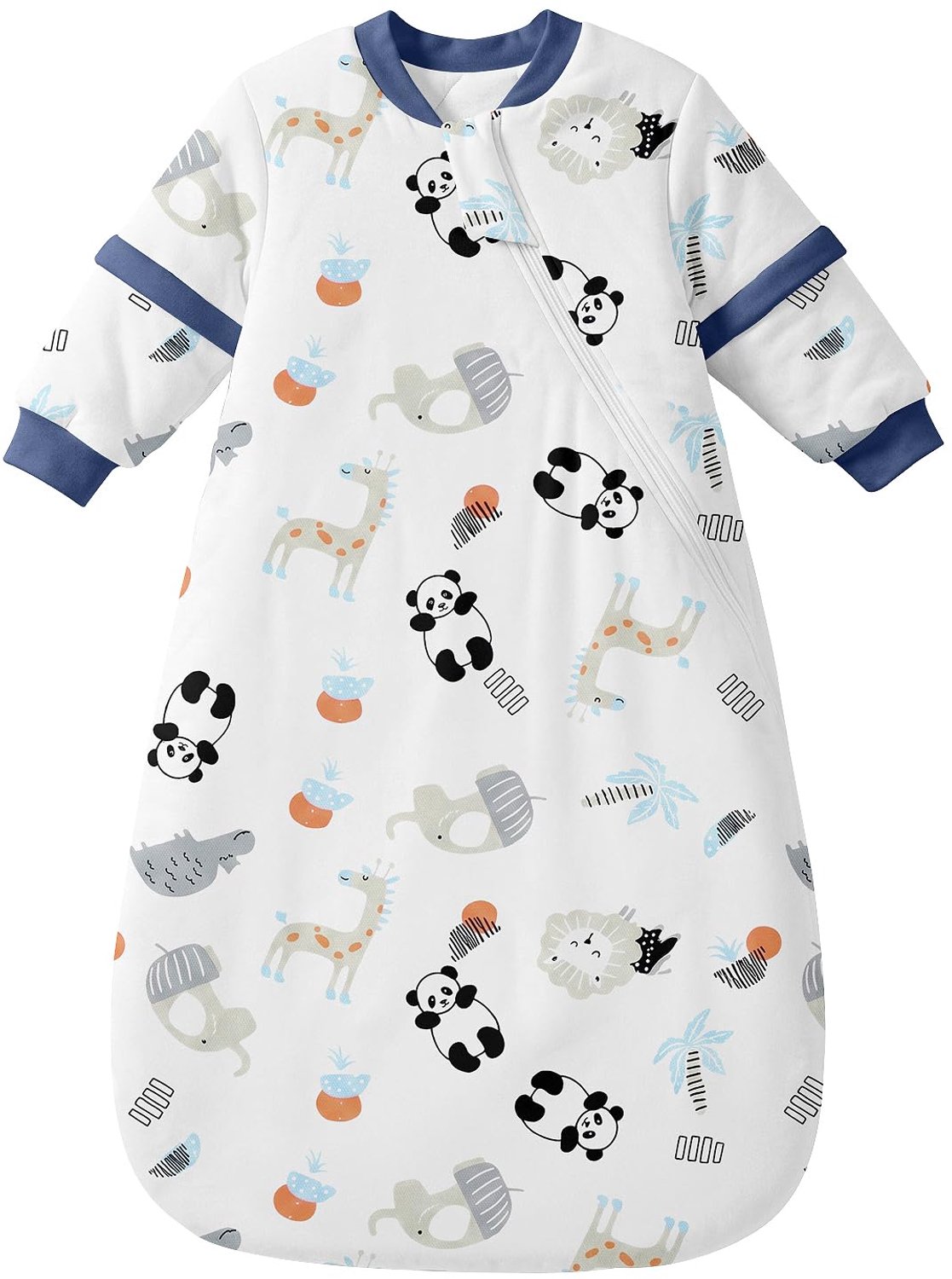 Baby Slaapzak Winter 3,5 - Met Afneembare Mouwen, Leeuw & Panda
