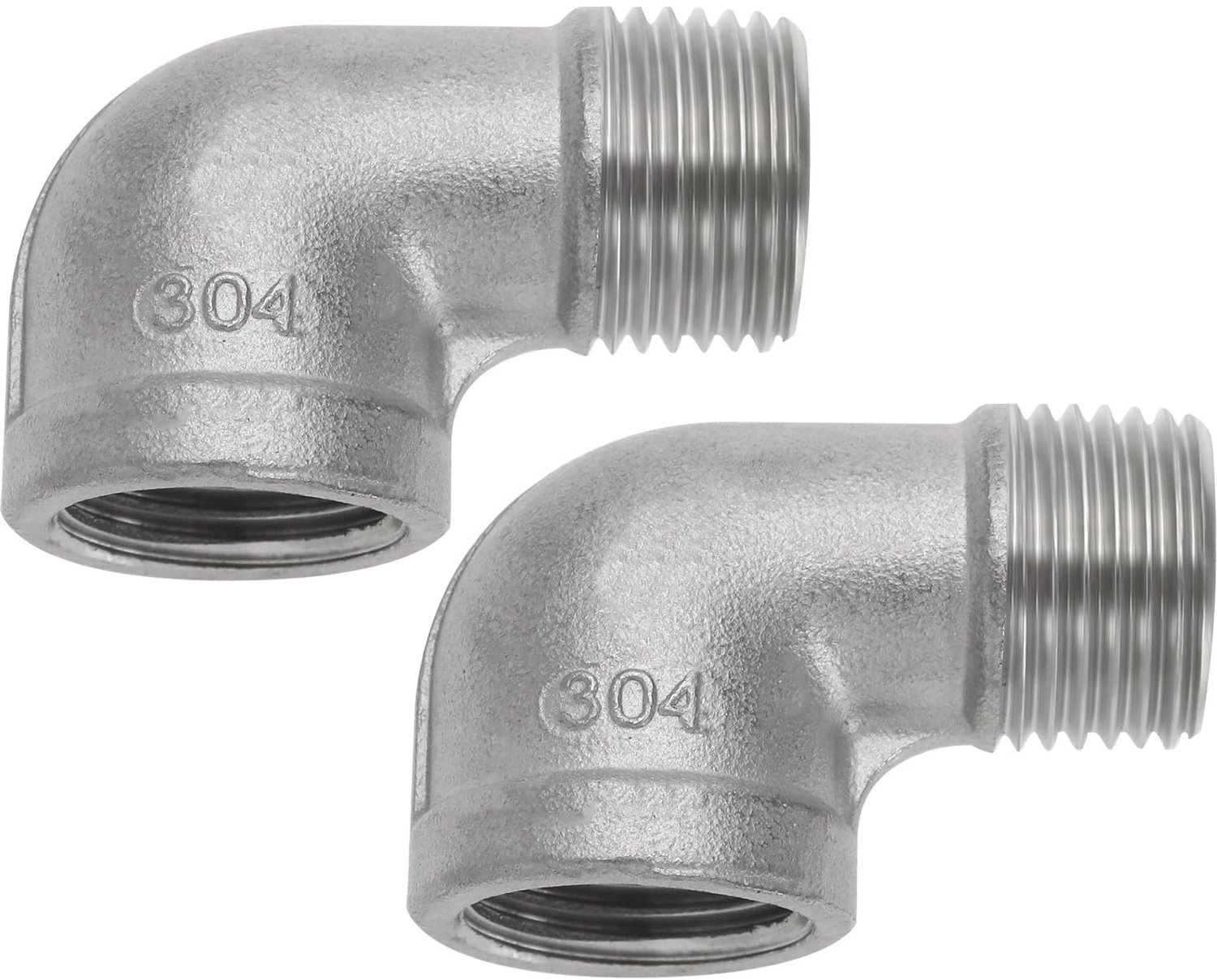 Elleboog Connector 90 Graden - 2 x 1/2" BSP - Roestvrij Staal - Pijp Fitting - Slijtvast - Eenvoudig te gebruiken - Pijpconnector