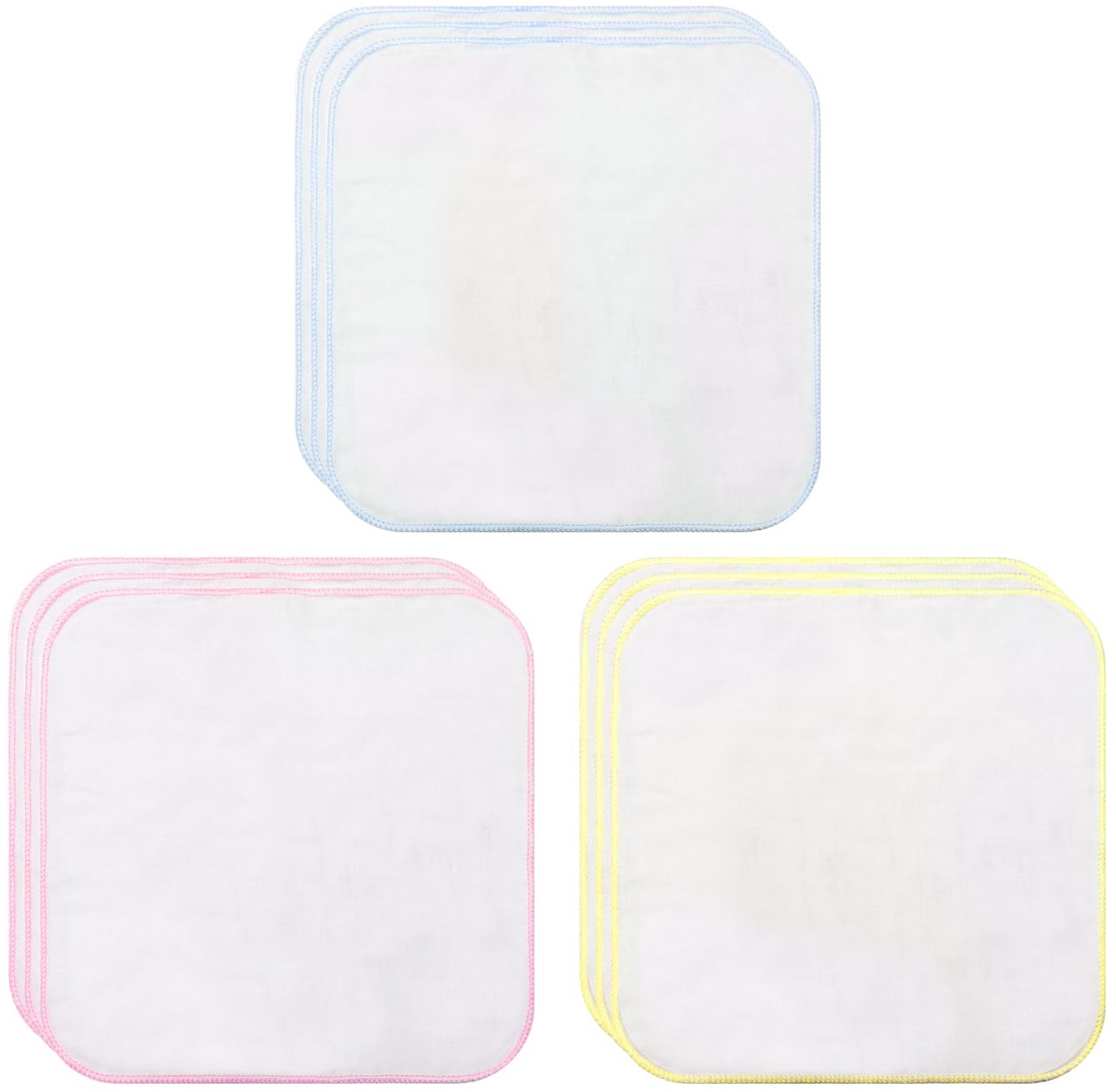 Set van 12 Zachte Katoenen Handdoeken voor Baby's - Wasbare Mini Handdoeken