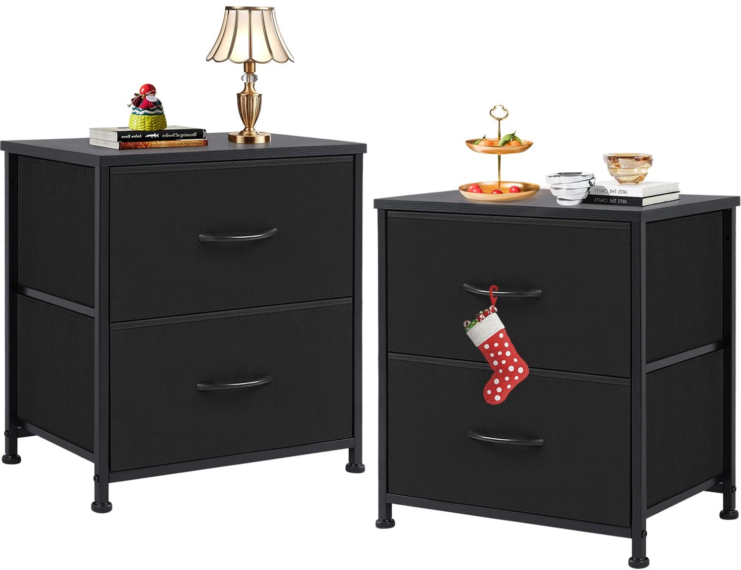 Set van 2 Bedside Tables met Lades voor Slaapkamer