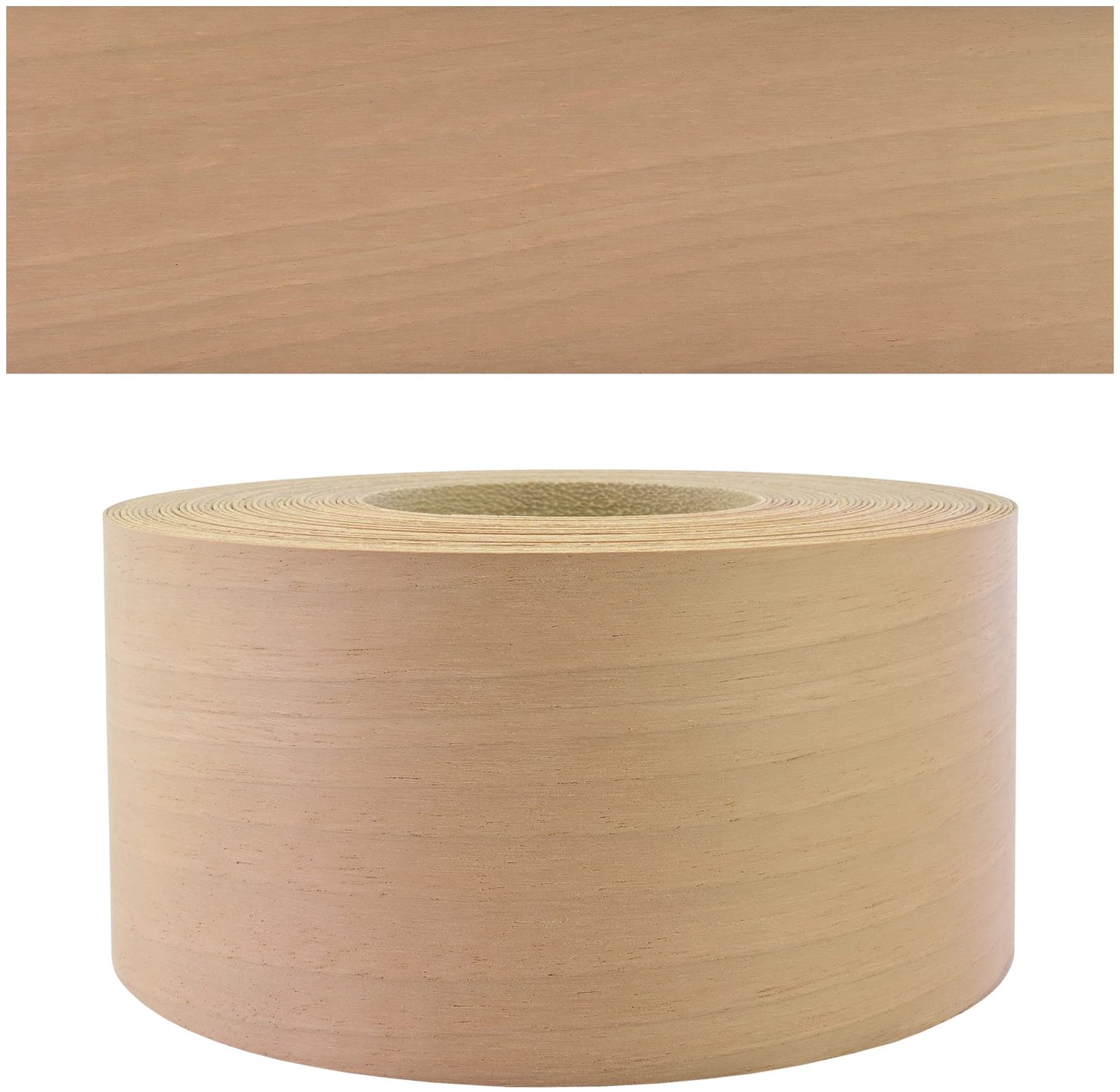 Natuurfineer Kantband 60mm x 10m met Lijm