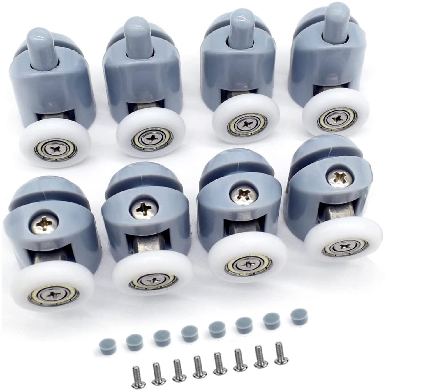 Set van 8 Douchedeur Rollen 23 mm