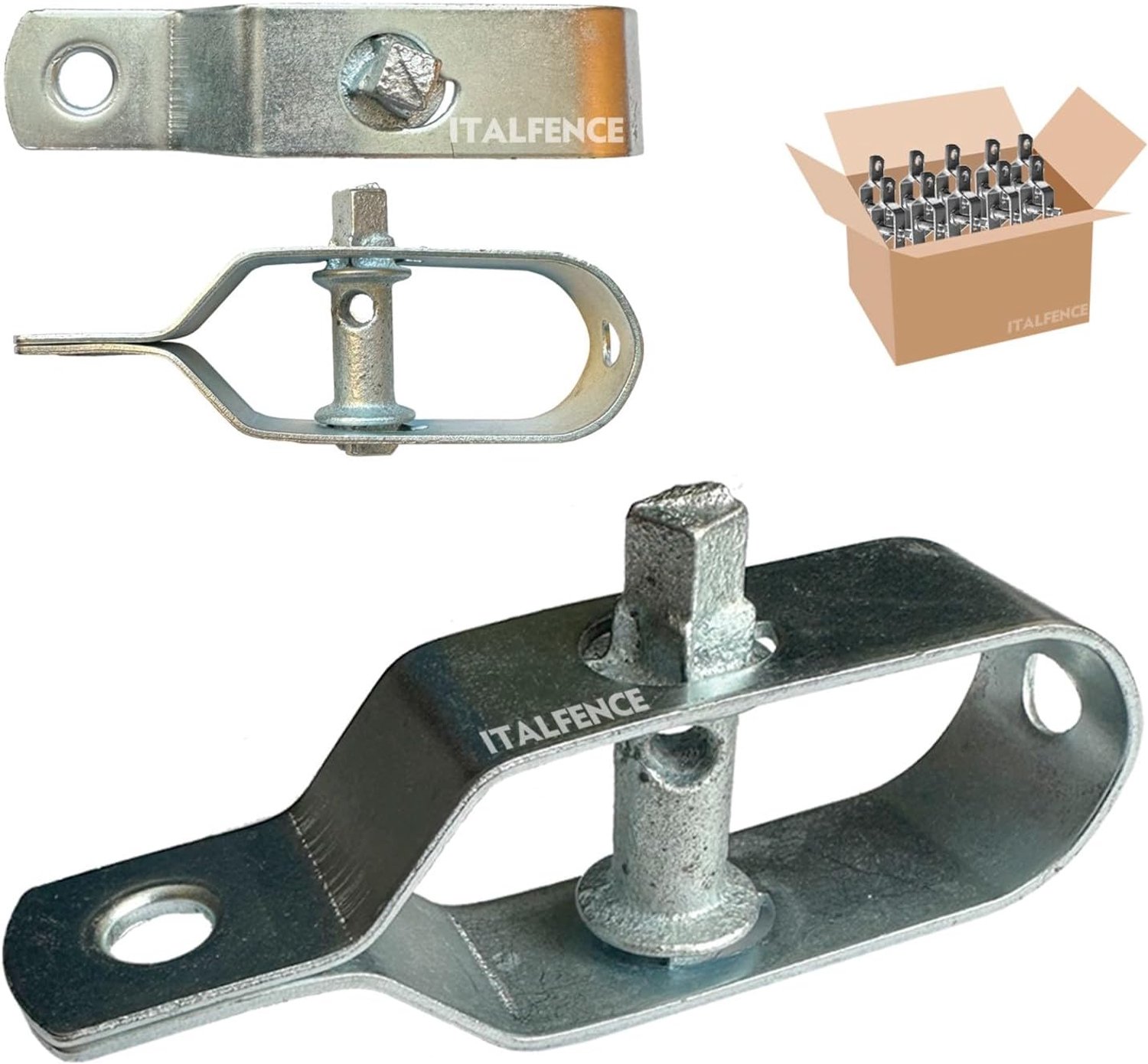 Draadspanner 90x30 mm - verzinkt staal - bescherming tegen corrosie - ideaal voor afrasteringsdraad - 25 stuks - ServiceTopper