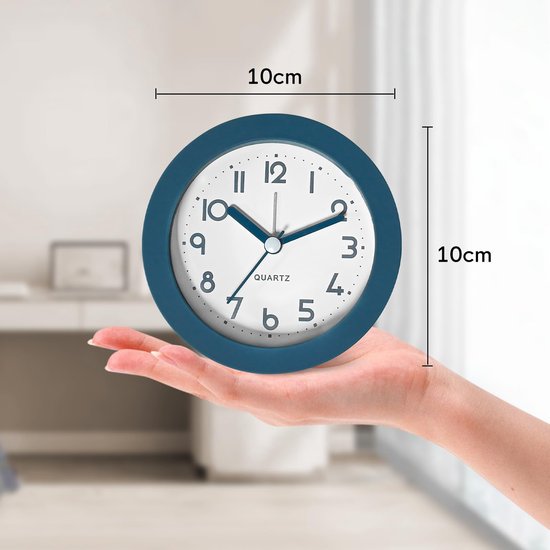 Kinderen Alarmklok 10 cm, Stille Wektimer met Nachtlampje — afbeelding 5