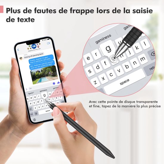 3-in-1 Stylus voor Tablets met 10 Vervangtips — afbeelding 4