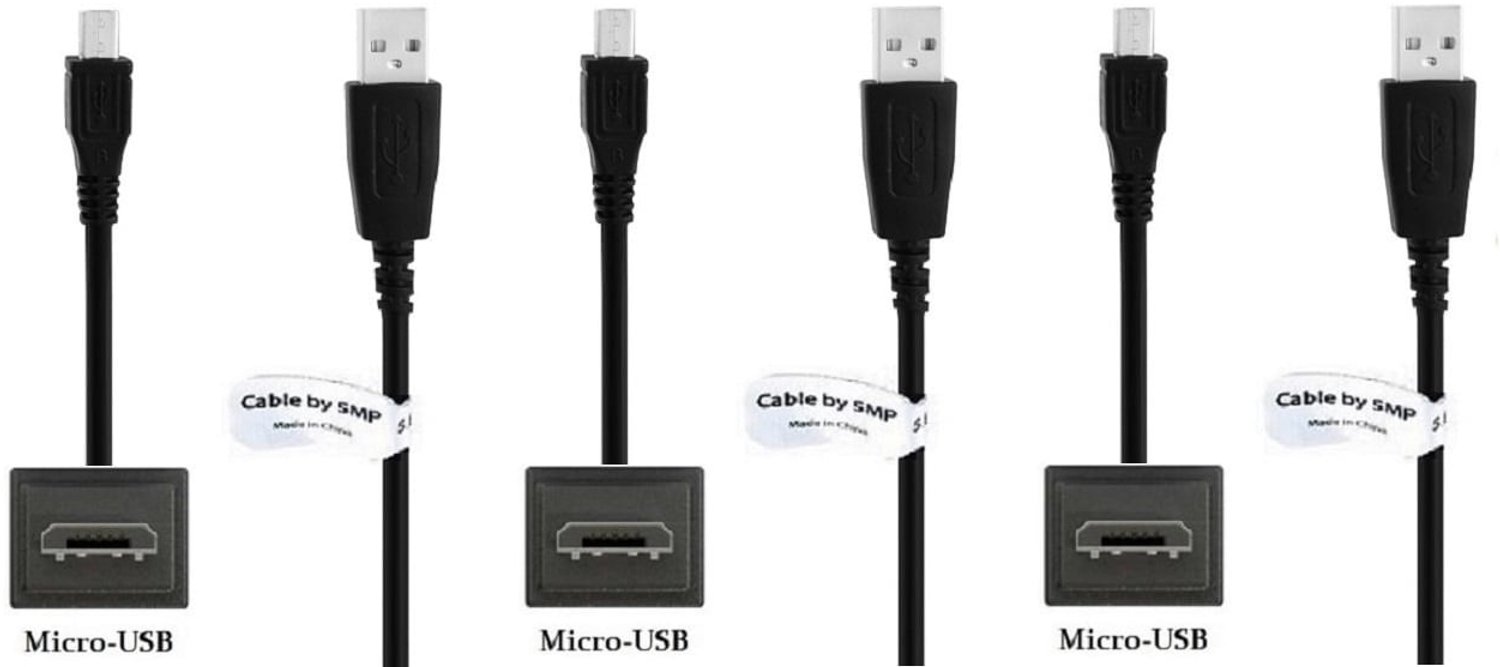 3 stuks OneOne 1,8m Micro USB kabel. Stevige laadkabel. Oplaadkabel snoer past op past op TomTom GO Live 820 / 825 Europe, Pro 7100, Pro 8375, Pro 9100, Pro Truck 5250Go Expert, Go Premium