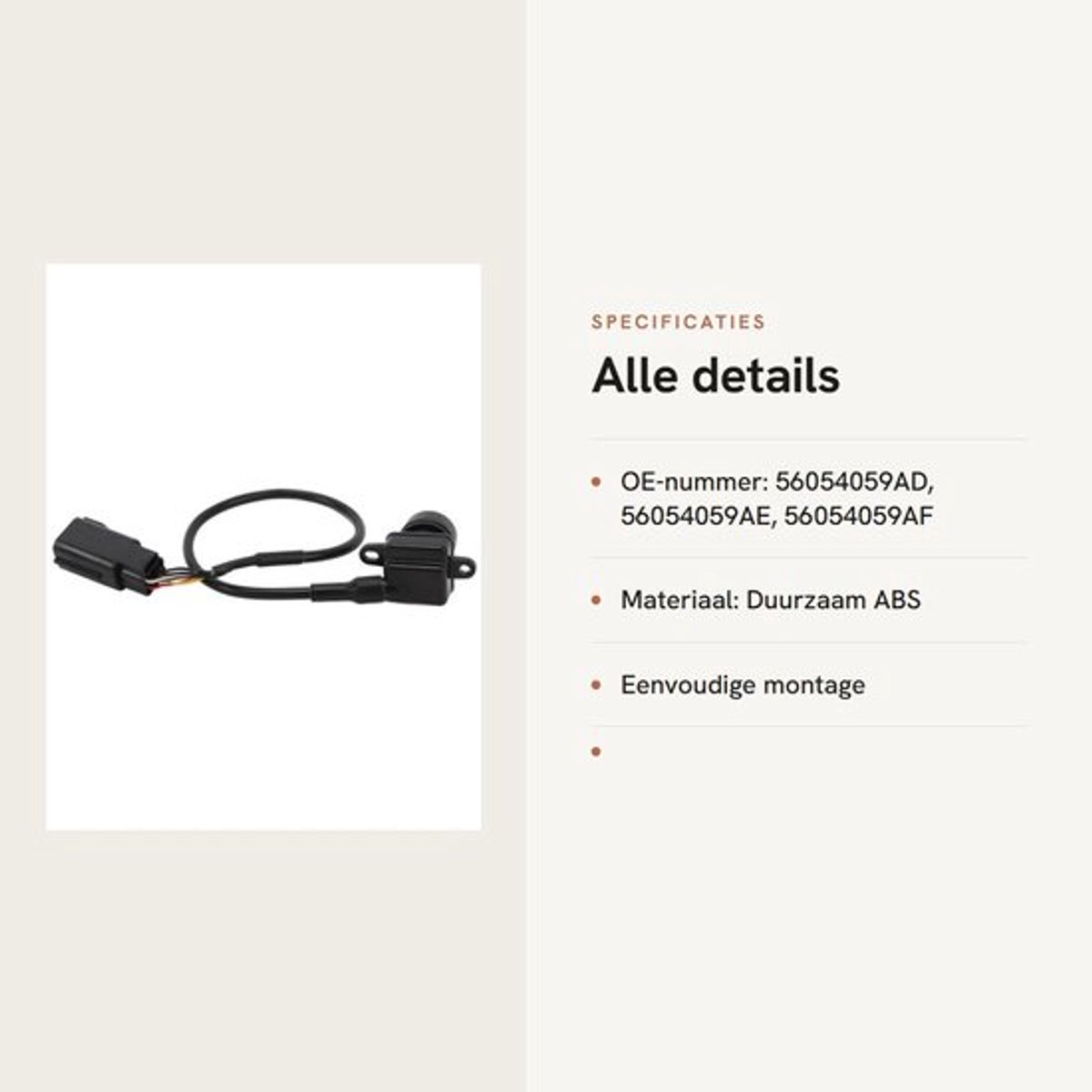 Achteruitrijcamera hoge kwaliteit van DailyGoods