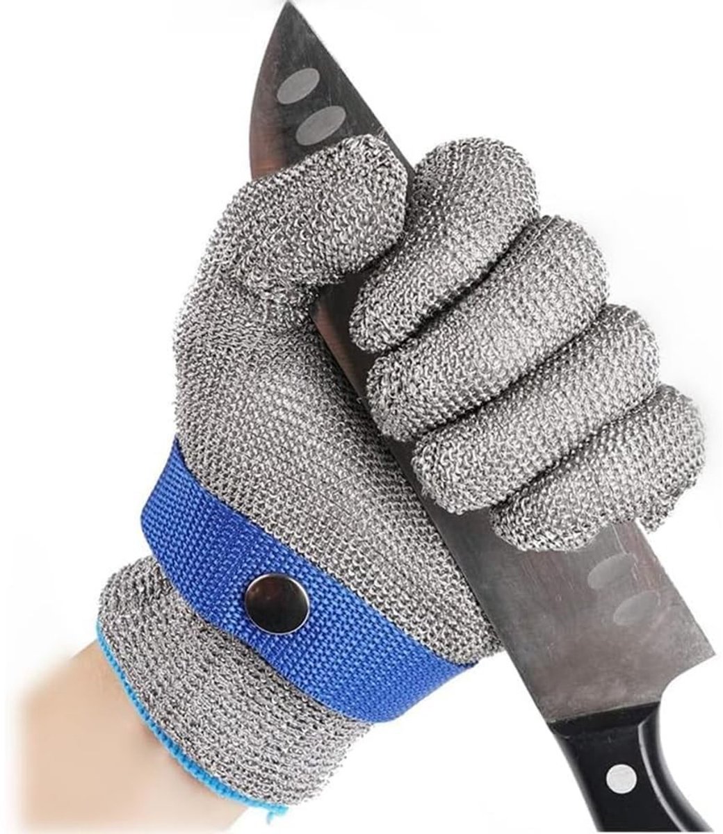 Snijbestendige Werkhandschoen voor Keuken en Slagerij - Beschermende Handschoen voor Snijden, Visverwerking en Oesters (L)