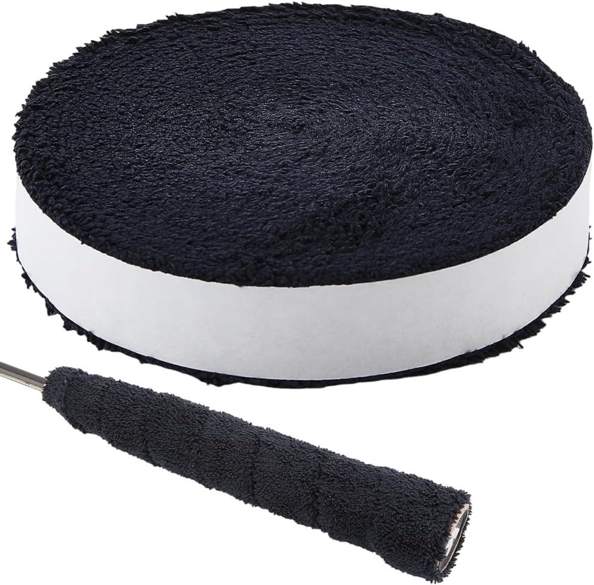 16.4FT Tennis Handdoek en Racket Grip Tape - Antislip Zweetband voor Badminton en Pickleball, Schokabsorberend en Absorberend voor Fietshandvatten