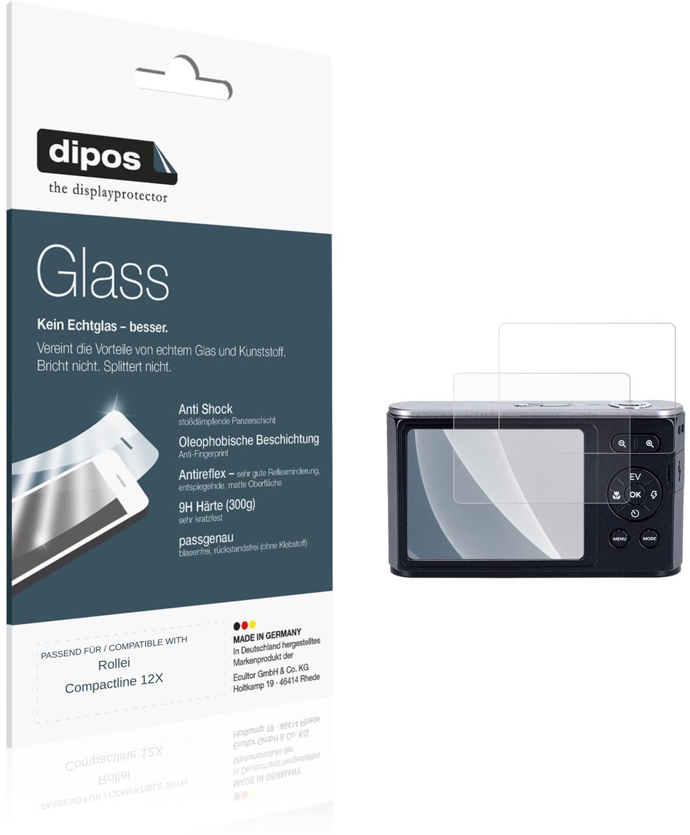 dipos – 2x Matte Pantserfolie geschikt voor Rollei Compactline 12X | 9H Screenprotector